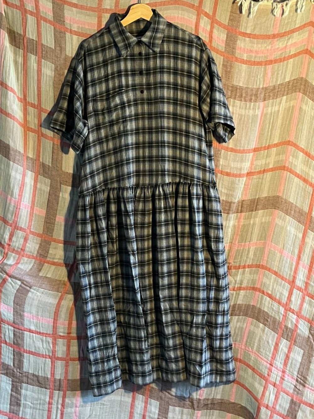 YMC Parklife dress shadow check